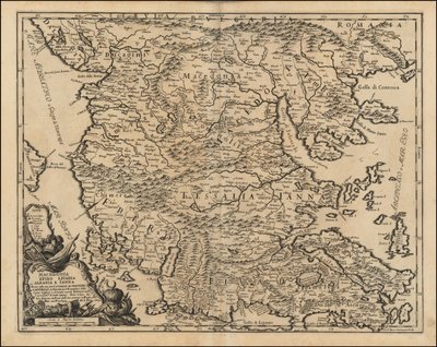 1684-kort over Thessalien og Makedonien af Giacomo Cantelli da Vignola af Giacomo Cantelli