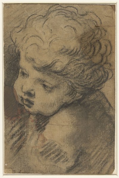 Leder af en putto af Giacomo Cavedone (attributed to)