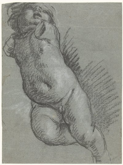 Undersøgelse af en flydende putto af Giacomo Cavedone