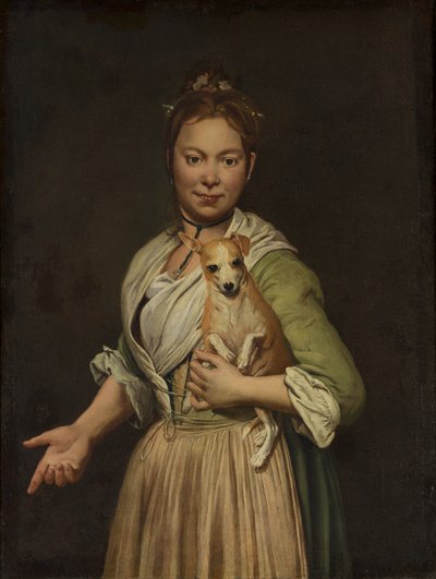 En kvinde med en hund, 1740