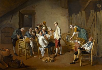 Kortspillet, ca. 1738-1750 af Giacomo Ceruti