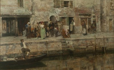 Rejsende musikere, ca. 1881-83 (olie på lærred) af Giacomo Favretto