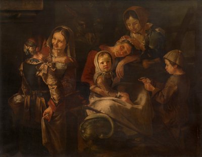 Bønder, kvinder og børn af Giacomo Francesco Cipper