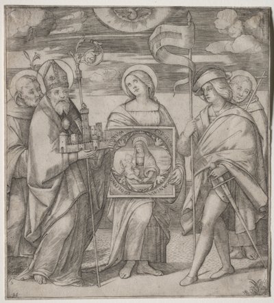 Skytshelgen af Bologna, ca. 1515-1520. af Giacomo Francia