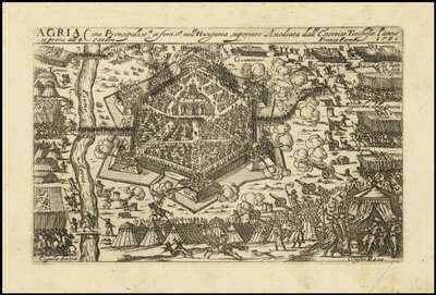 Agria - Hovedstad og befæstet by i Øvre Ungarn Belejret af den tyrkiske Cyssereite i år 1596 af Giacomo Franco