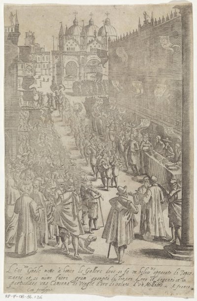 Optur fra muzikanten for Dogepaleis Venetianske mænds og kvinders vaner med optoget af Ser.ma Signoria og andre detaljer, dvs. triumfer, fester og offentlige ceremonier i den adelige by Venedig af Giacomo Franco