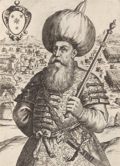 Sinan Bassa, Cap. General for hæren af ​​Maumet Impe. af tyrkere, 1596. af Giacomo Franco