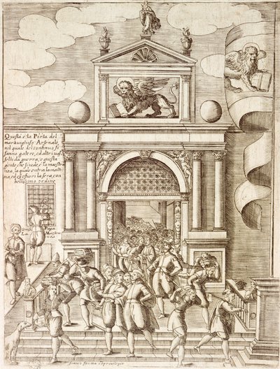 Portti arsenaaliin Venetsiassa af Giacomo Franco