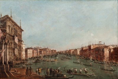 En Regatta på Canal Grande, Venedig af Giacomo Guardi
