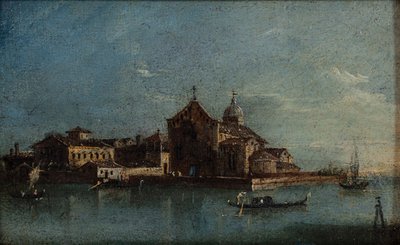 Øen Santo Spirito ca. 1790 (Olie på lærred) af Giacomo Guardi