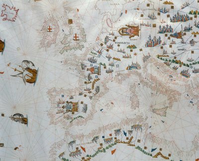 Et søkort, 1564 af Giacomo Maggiolo