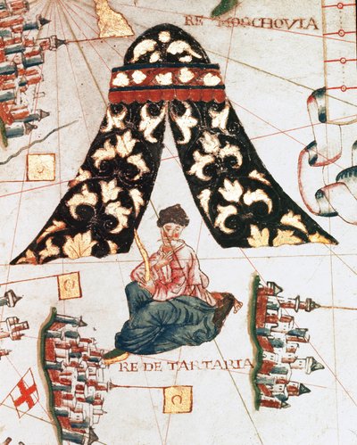 Tartarernes konge (miniature, ca. 1563) af Giacomo Maggiolo
