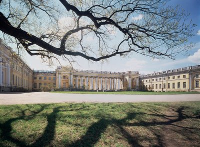 Le palais Alexandre a Tsarkoye Selo (Rusland) (Alexanderpaladset i Tsarkoje Selo) - Arkitekt Giacomo Antonio Domenico Quarenghi (1744-1817), palæ 1792-1796 - Kunst italien af Giacomo Quarenghi