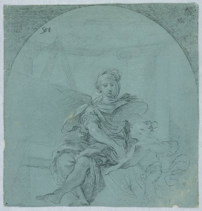 Design til Allegory of Painting af Giacomo Zampa