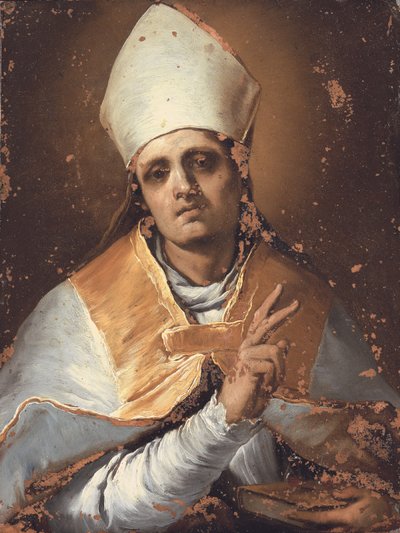 Sankt Januarius (olie på kobber) af Giacomo del Po