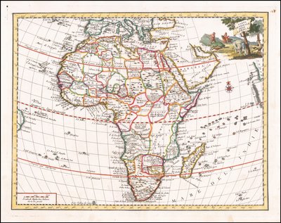 1740-kort over Afrika af Giambattista Albrizzi af Giambattista Albrizzi