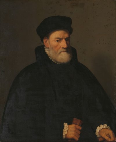 Portræt af en gammel mand, sandsynligvis Vercellino Olivazzi, senator fra Bergamo af Giambattista Moroni (attributed to)