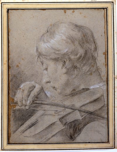Violinisten. G. P. Piazzetta (1683 - 1754). Milano, Brera. af Giambattista Piazzetta