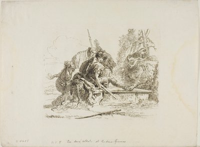 To soldater og to kvinder, fra Capricci af Giambattista Tiepolo