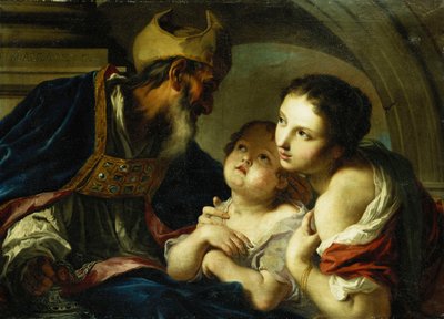 Sankt Nikolaus af Bari med to børn, af Giambettino Cignaroli