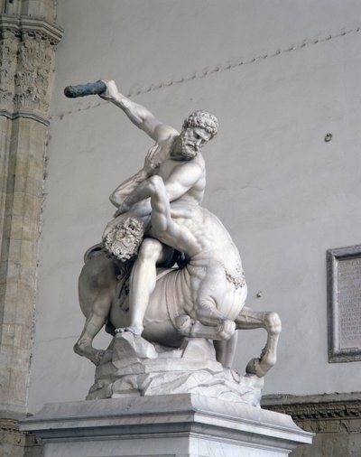 Hercules Killing the Centaur (marmor) (se også 353892 og 94) af Giambologna