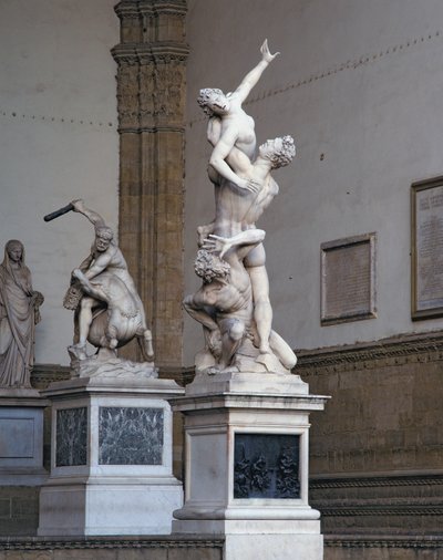 The Rape of the Sabine Woman, 1574-82 (marmor) (se også 359413) af Giambologna
