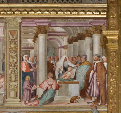 Central Nave, Fifth North Span, Præsentation ved templet, Gian Francesco Bembo af Gian Francesco Bembo