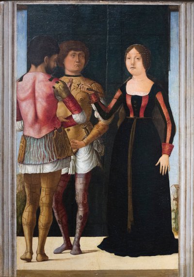 Brutus, Lucretia og Collatinus, ca. 1490 (olie og tempera på panel) af Gian Francesco de