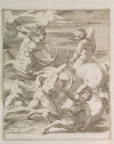 Slaget mellem Hercules og Kentaurer, 1527 af Gian Jacopo Caraglio