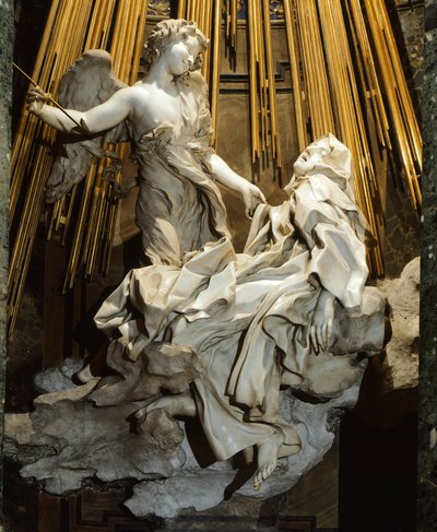 Italien, Rom, Santa Maria della Vittoria-kirken, Ecstasy of St Teresa of Avila af Gian Lorenzo Bernini