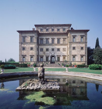 Udsigt over den ydre, havefacade, designet af Gian Lorenzo Bernini (1598-1680) (foto) af Gian Lorenzo Bernini