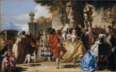 En dans på landet, ca. 1755 af Giovanni Domenico Tiepolo