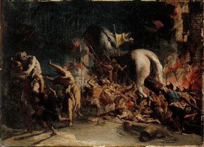 Belejringen af Troja, ca 1760. af Giovanni Domenico Tiepolo