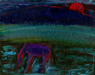 Hesten og den røde måne, 2016, af Gigi Sudbury