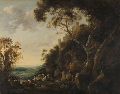 Landskab med Hyrder af Gijsbert Gillisz de Hondecoeter