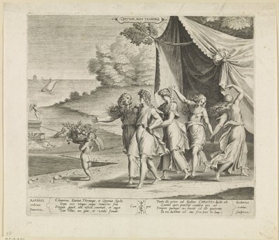 Apollo og de fire årstider Quatro anni tempora (titel på objekt) af Gijsbert Van Veen