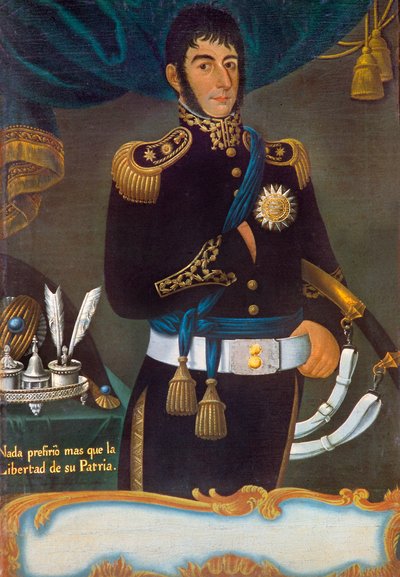Portræt af Jose san Martin af Gil de Castro