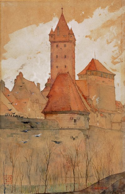 Tårne fra bymuren, Nürnberg af Gilbert Cass