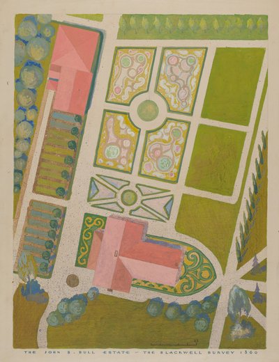 John B. Bull Garden, ca. 1938. af Gilbert Sackerman