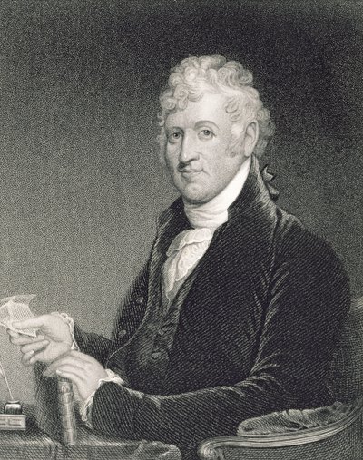 David Humphreys, graveret af George Parker (fl.1834-d.1868) efter en kopi af det originale maleri af James Herring (1794-1867) af Gilbert Stuart