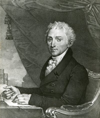 James Monroe, 5. præsident for USA (s/h litho) af Gilbert Stuart