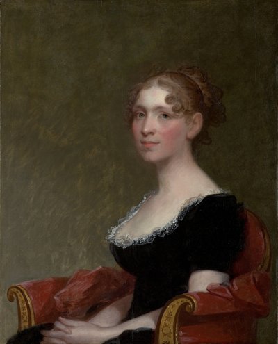 Mrs. Charles Davis (Eliza Bussey) (1783-1841), ca. 1808-09 (olie på træpanel) af Gilbert Stuart