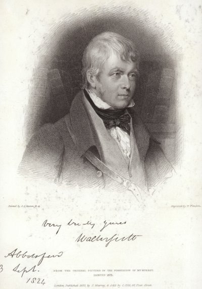 Portræt af Sir Walter Scott af Gilbert Stuart Newton