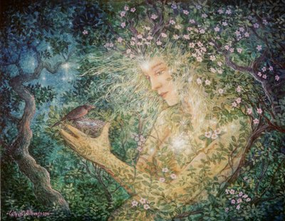 Spirit of spring, 2001 (akryl på plade) af Gilbert Williams