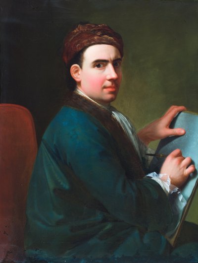 Selvportræt (olie på lærred) af Giles Hussey