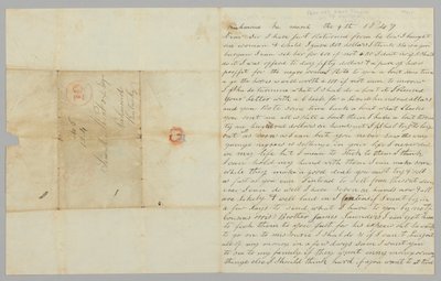 Brev til Samuel Fox fra Giles Saunders angående slavehandel, 9. marts 1847. af Giles Saunders