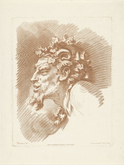 Hoved af satyr af Gilles Demarteau