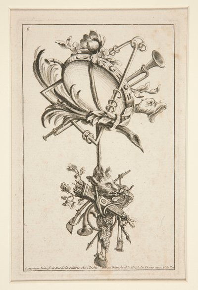 Et ark fra Several Trophees af Gilles Demarteau