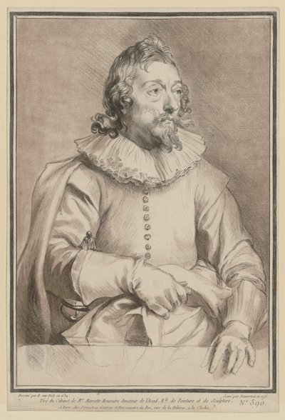 Portræt af Jacomo de Cachiopin af Gilles Demarteau