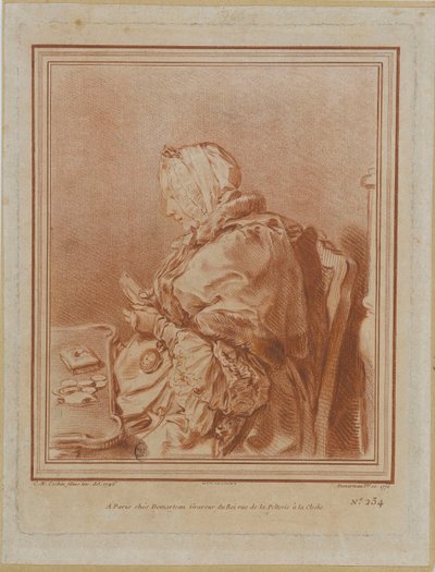 Portræt af Madame Geoffrin 1699-1777, 1770. af Gilles Demarteau